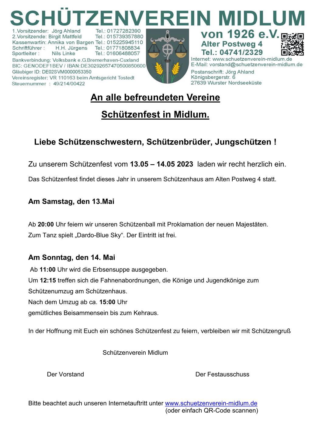 SF Einladung Fahnenabordnungen 2023