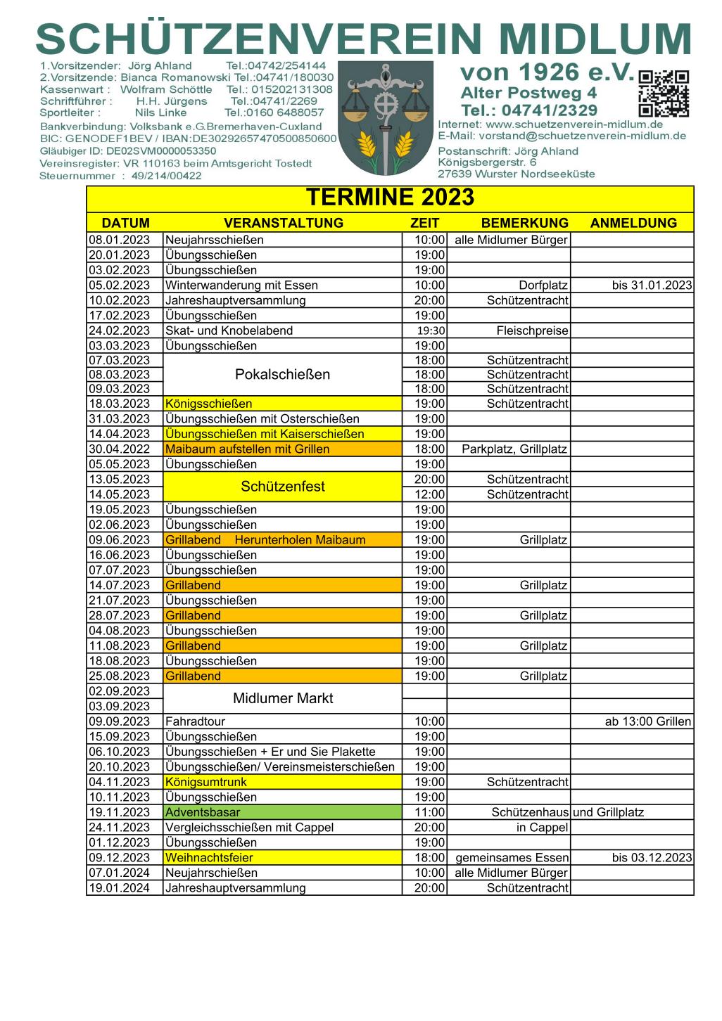 Termine 2023
