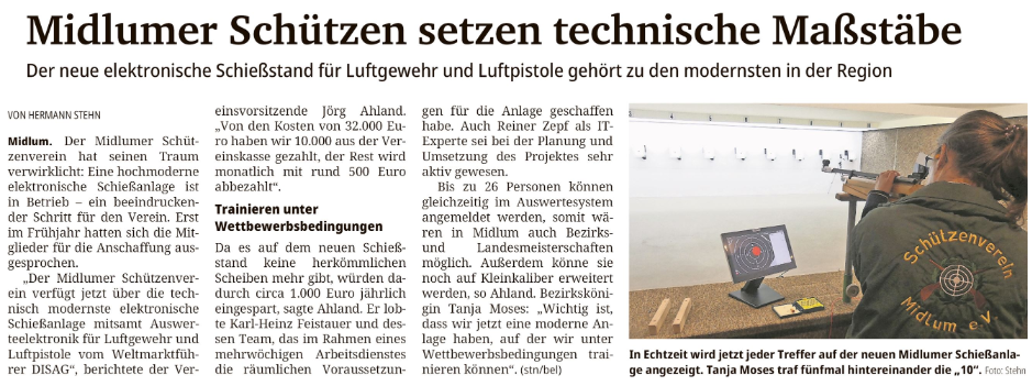 Neuer LG Schießstand