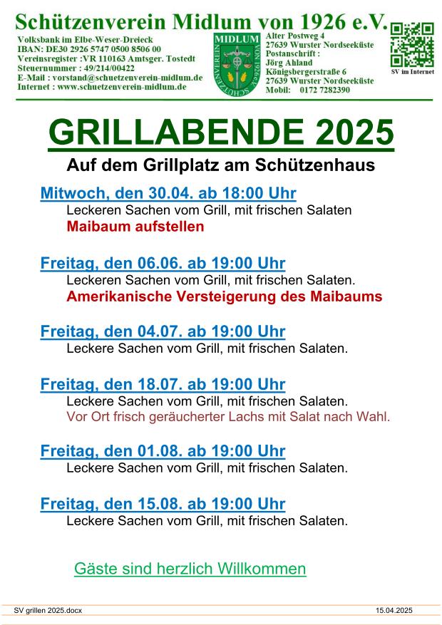 SV grillen 2025