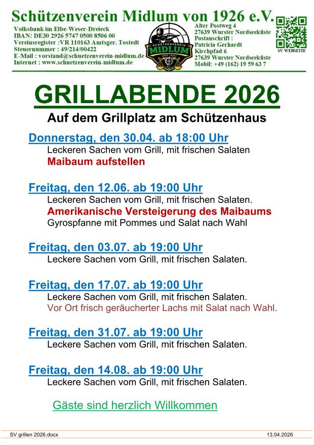 SV Grillen 2026